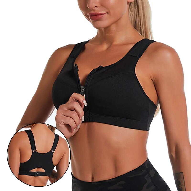 Sujetador deportivo absorbente de golpes para mujer, ropa interior transpirable de secado rápido para entrenamiento, correr y Yoga