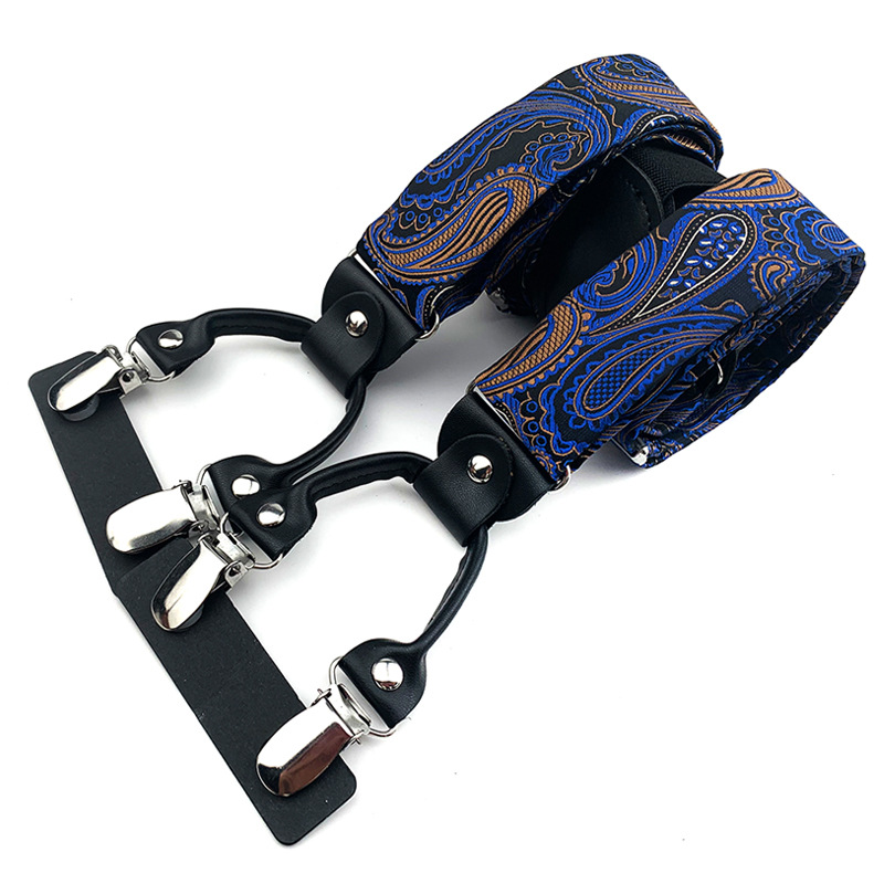 Accesorios de moda para hombre, tirantes para pantalones, 3,5 cm de ancho, espalda en Y, 6 Clips, regalos para eventos de fiesta de boda para papá, padre, marido