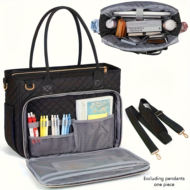 Spacious Business Commuter Laptop Bag with Accordion File Pocket and Gift Scrapbook Holder for Teachers and Professionals