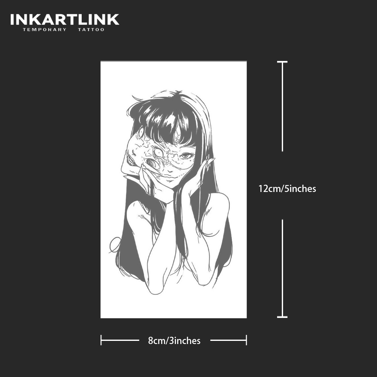 日本のアニメの女の子の一時的なタトゥー、15 日間持続する新技術マジック防水半永久ステッカー。