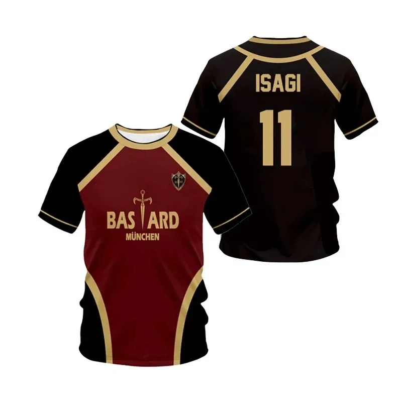JERSEY ฟุตซอลรูปแบบ Vl Replika สีฟ้าล็อคอะนิเมะ Bastard มิวนิคฤดูร้อนผู้ชายและผู้หญิง 3Dt เสื้อสบายๆกีฬา T เสื้อด้านบน