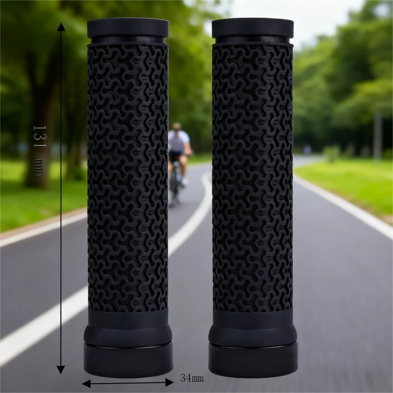 MTB Mountainbike Gummi Griff Bar Griffe Nicht-slip einseitige Verriegelung Abdeckung Fahrrad Radfahren Zubehör