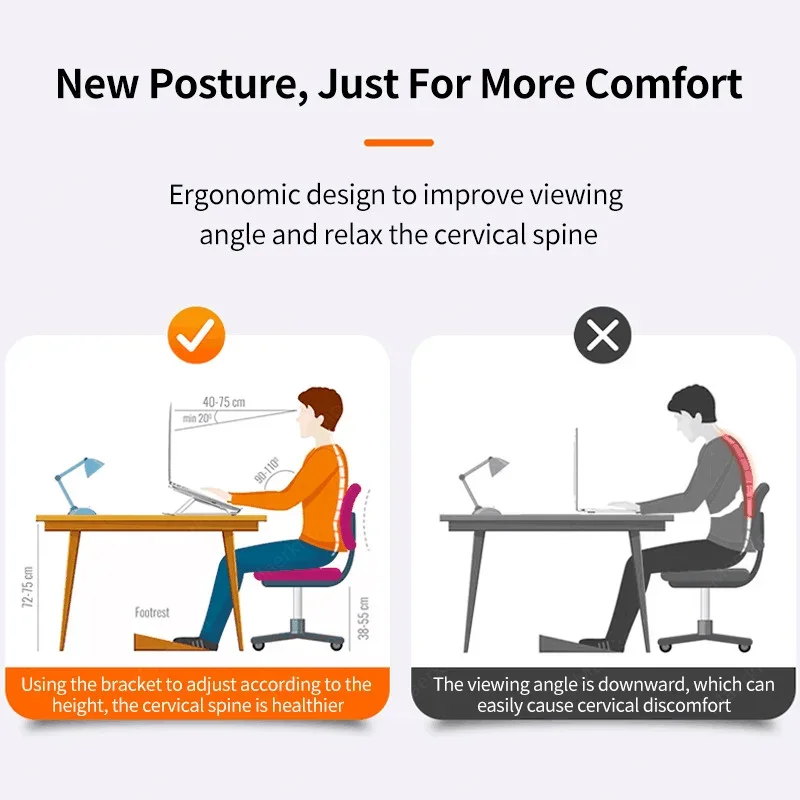 Soporte plegable portátil para monitor de ordenador, soporte ajustable para ordenador portátil, adecuado para accesorios de base para tableta de tamaño pequeño