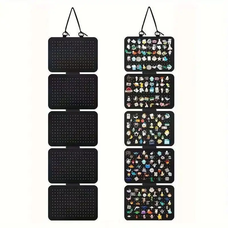 Novo diy pendurado esmalte lapela pino painéis de exibição feltro crachá botão broche titular armazenamento jóias colar suporte brinco organizador