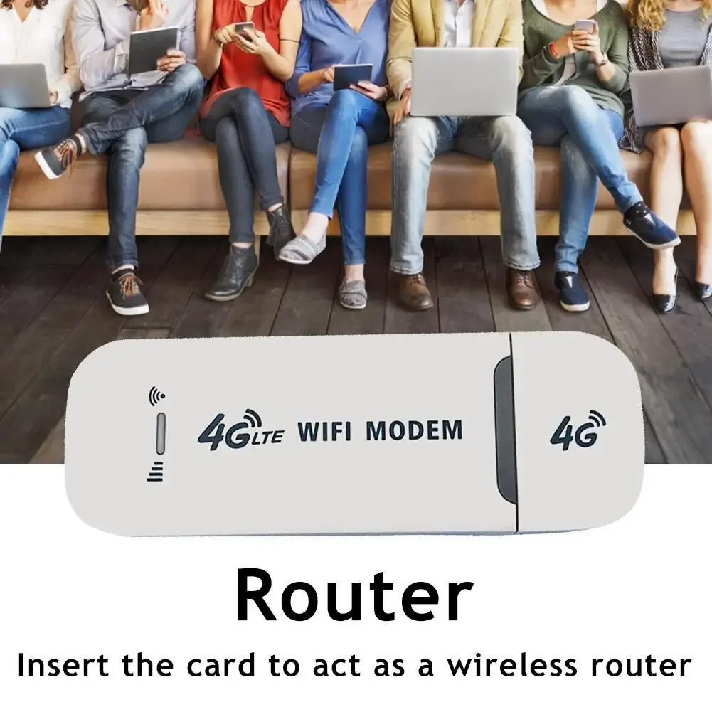 ​ ​ Draagbare 4G LTE Draadloze WiFi Router 150Mbps USB Modem Dongle Mobiele Breedband Hotspot met Sim-kaartsleuf voor thuiskantoor