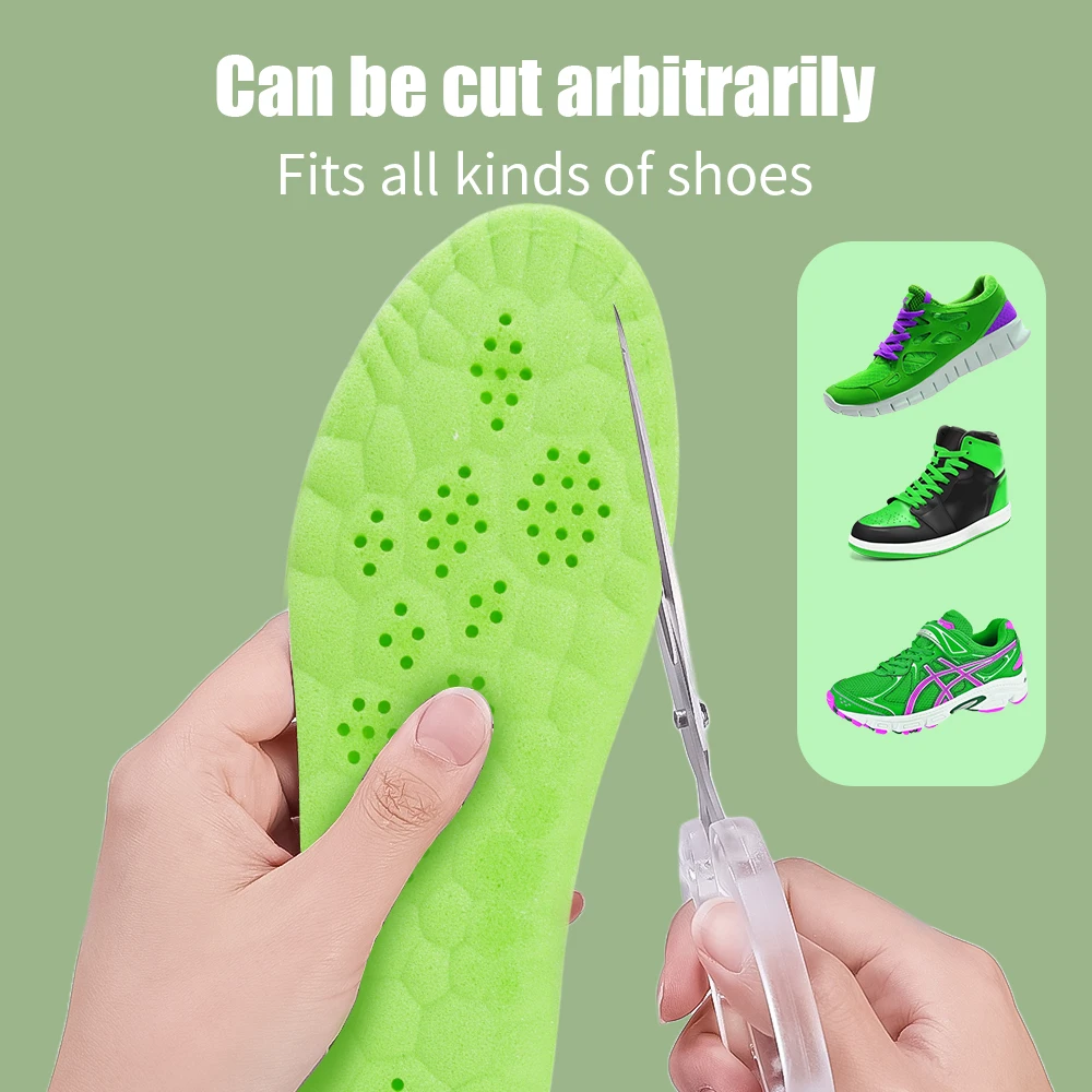 5 pares de zapatos desodorantes transpirables plantilla cojín plantilla absorción de impacto cojín hombres mujeres soporte alivio del dolor almohadillas de zapatos