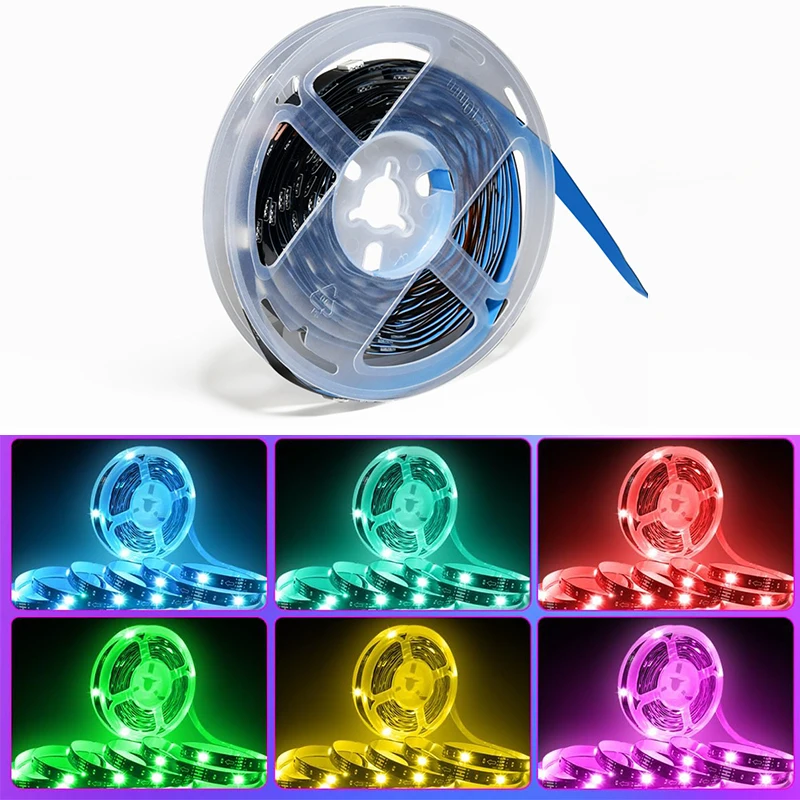 Luzes de tira led 5v usb tiras de luz com 24 teclas remoto rgb mudança de cor luzes para o quarto cozinha festa decoração casa