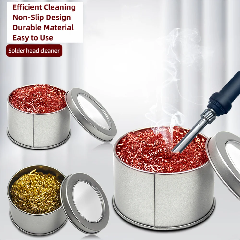 Lötkolben-Spitzenreiniger, rutschfeste Lötspitze, Reinigungsdraht, Kugelzinn, zum Entfernen von Lötkolben und Spitzen