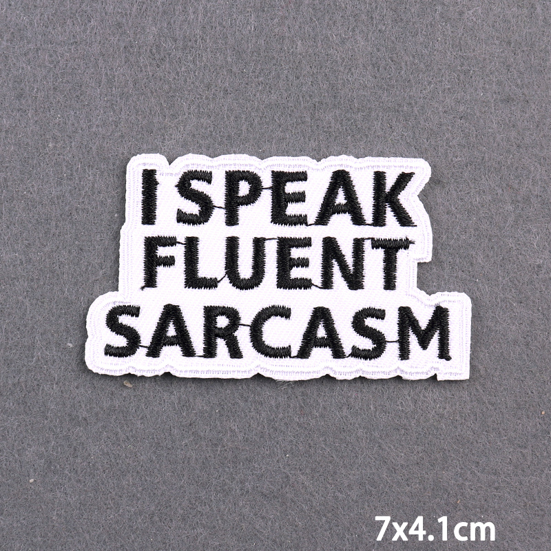 Warning Letters Embroidery Patches For Jeans Good Vibes Iron On patch Thermoadhesive Patches For Clothes Applique Stickes Logo