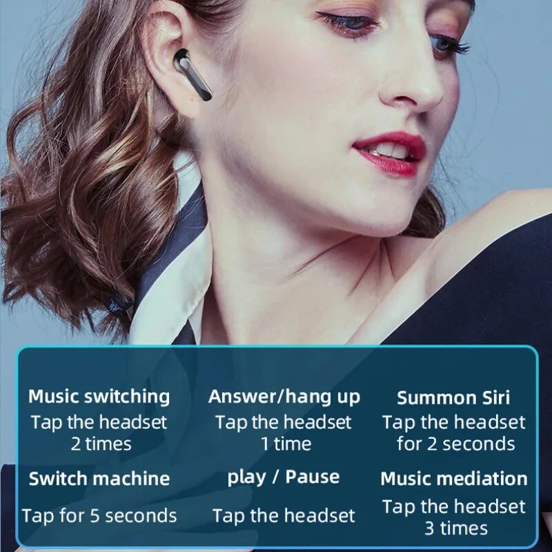 S20 bluetooth kopfhörer kopfhörer spiegeln drahtloses stereo headset 5,3 mit digitaler display touch steuerung sport ohrhörer für spiele