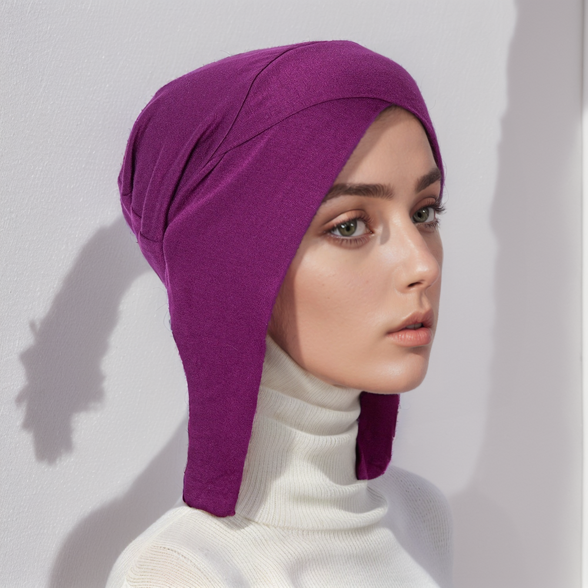 Novo algodão undercaps cruz frente gravata traseira interior ajustável muçulmano sob cachecol árabe saudita feminino boné hijab interno