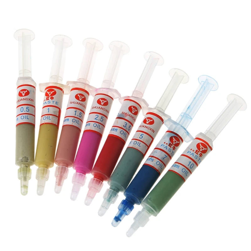 8-teiliges Diamant-Polier-Läpppasten-Verbindungsspritzen-Set, 0,5–10 Mikron