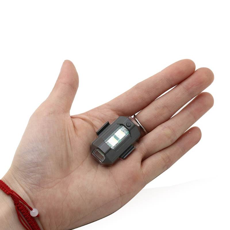 Mini luz estroboscópica led usb de 7 cores para motocicleta drone bicicleta, ip65 à prova d'água anti-colisão piscando luz de sinal de aviso