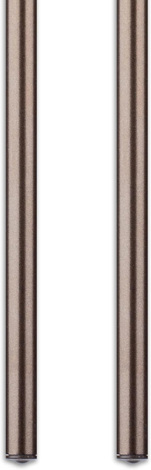 Varilla de cortina de aluminio con herrajes de acero inoxidable para cortinas, cortinas y cortinas divisoras de habitación, 48