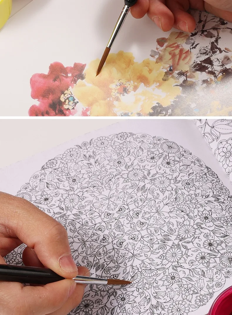 ชุดแปรงทาสีแบบละเอียดขนาดจิ๋ว11ชิ้นสำหรับวาดภาพอะคริลิคสีน้ำใบหน้างานฝีมือช่างวาดเส้น