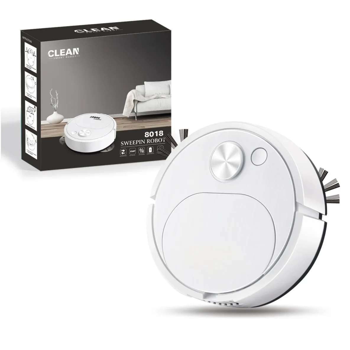 새로운 USB 청소 로봇 진공 청소기 Mopping 3 In 1 스마트 무선 1500Pa 홈 오피스 용 청소 청소 바닥 드래그