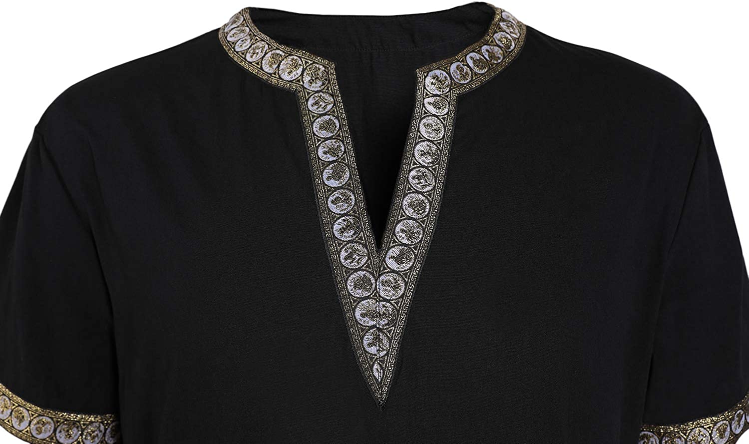 Elemento cúbico Disfraz medieval de Halloween para hombre Túnica renacentista Caballero vikingo Pirata Guerrero vintage Camisas LARP