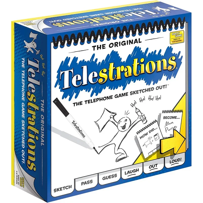 Telestrations-Brettspiel: Urkomisches Familienspaßspiel für alle Altersgruppen – perfektes Zeichenspiel für Kinder und Erwachsene