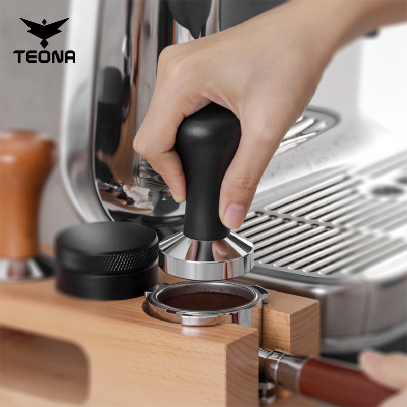 Coffee Barista Espresso Flat Tamper Base, Pressmatte, Dosierring, Kaffeekorb, Siebträgerhalter, 58 mm, 53 mm, 51 mm
