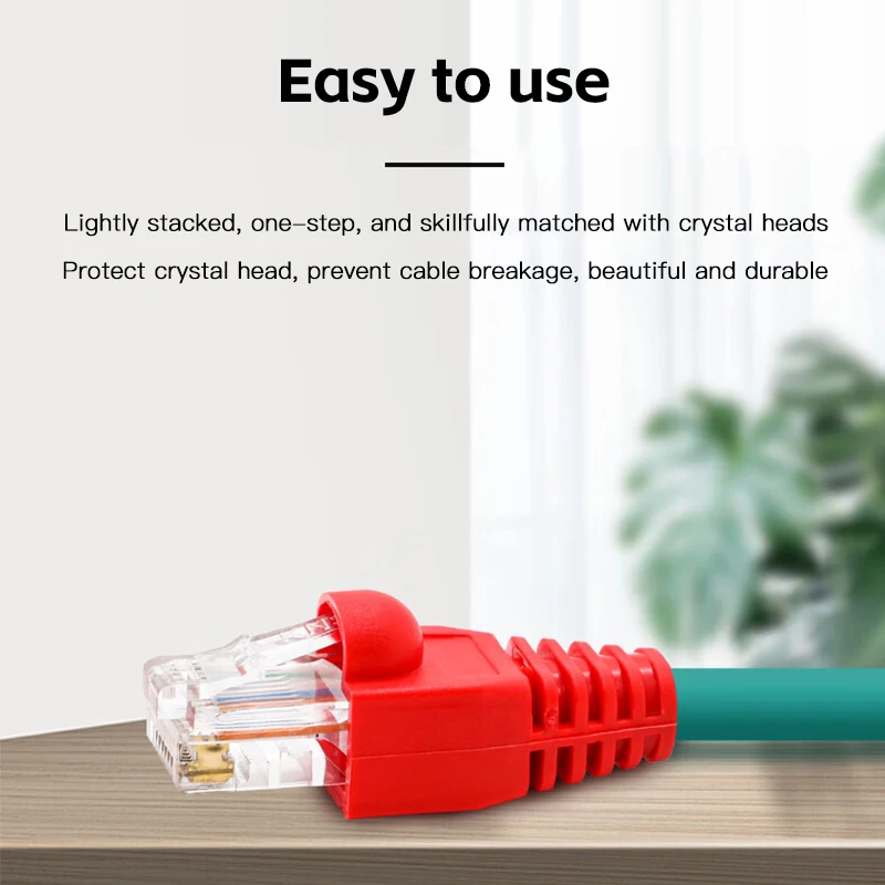 Bunte CAT5E CAT6 RJ45 Ethernet Netzwerk Stecker Abdeckung Zugentlastung Stiefel Kristall Kopf Schutzhülle Kabel Hülse Für 8P8C