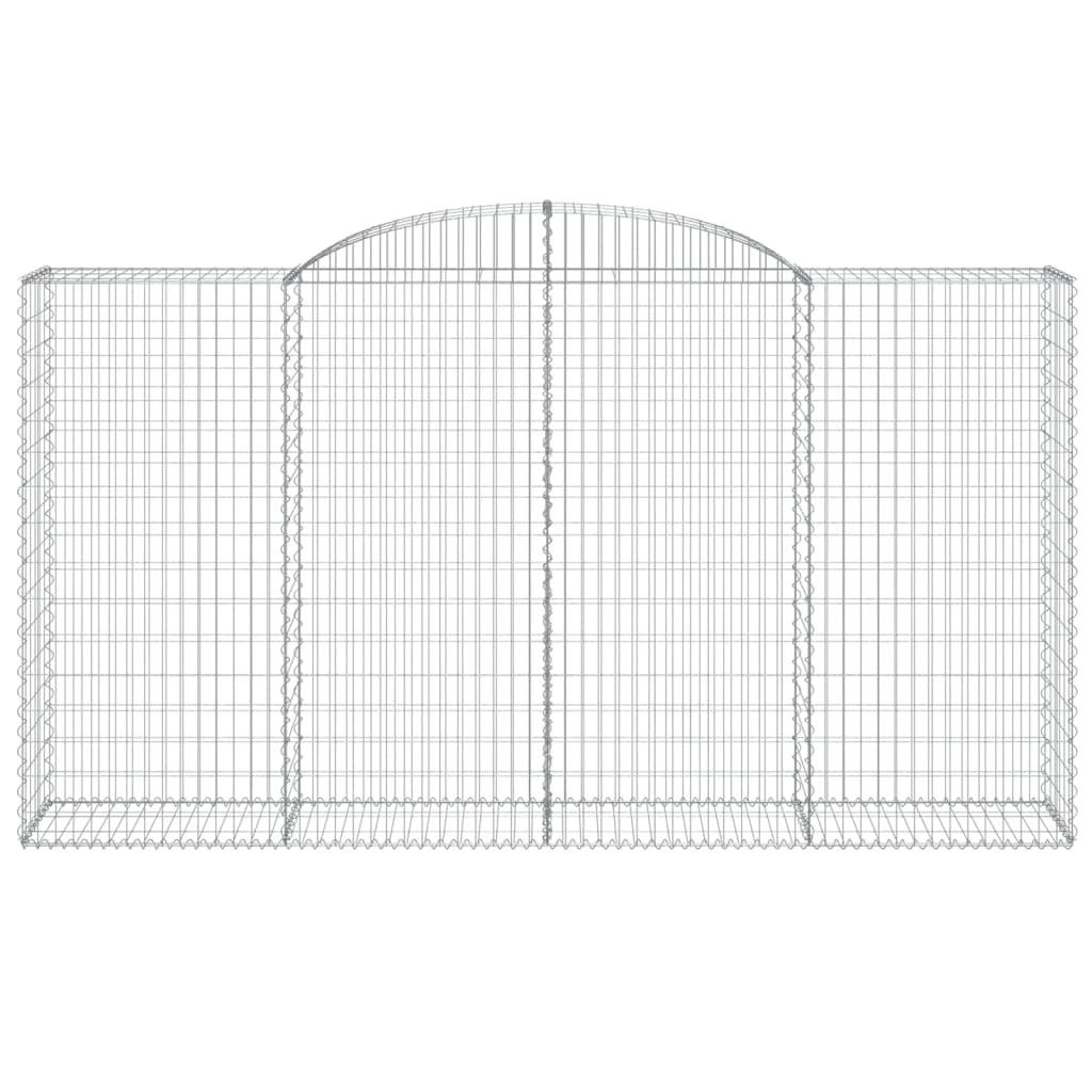 Schanskorven met hoge boog Set van 4 300x50x160180cm Gegalvaniseerd staal Tuinlandschapsarchitectuur Decor