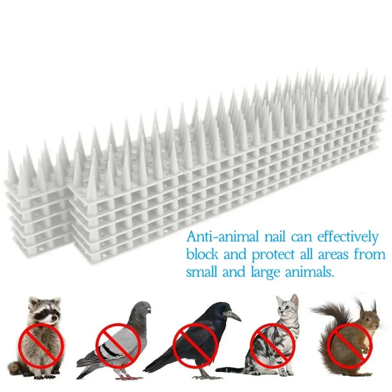 12 ชิ้นรั้ว Wall Spikes Bird Deterrent Spikes พลาสติก Anti Climb แมวสัตว์ Repellent สําหรับรั้วสวนนกนกพิราบ Spikes