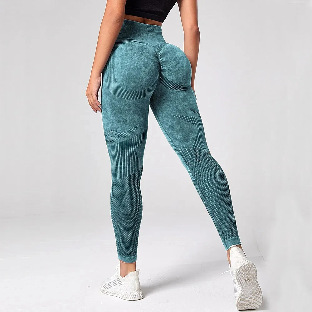 2023 mulheres leggings lavagem calças de yoga bolha bunda push up fitness legging cintura alta scrunch apertado mujer ginásio sem costura legging