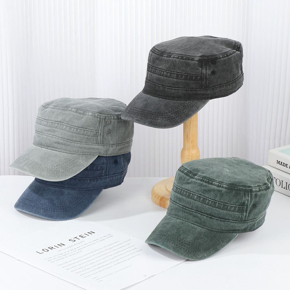 Big Head Man Large Size Pure Cotton Army Flat Cap Outdoors Baseball Cap Summer Polyester Plus Size Military Hat