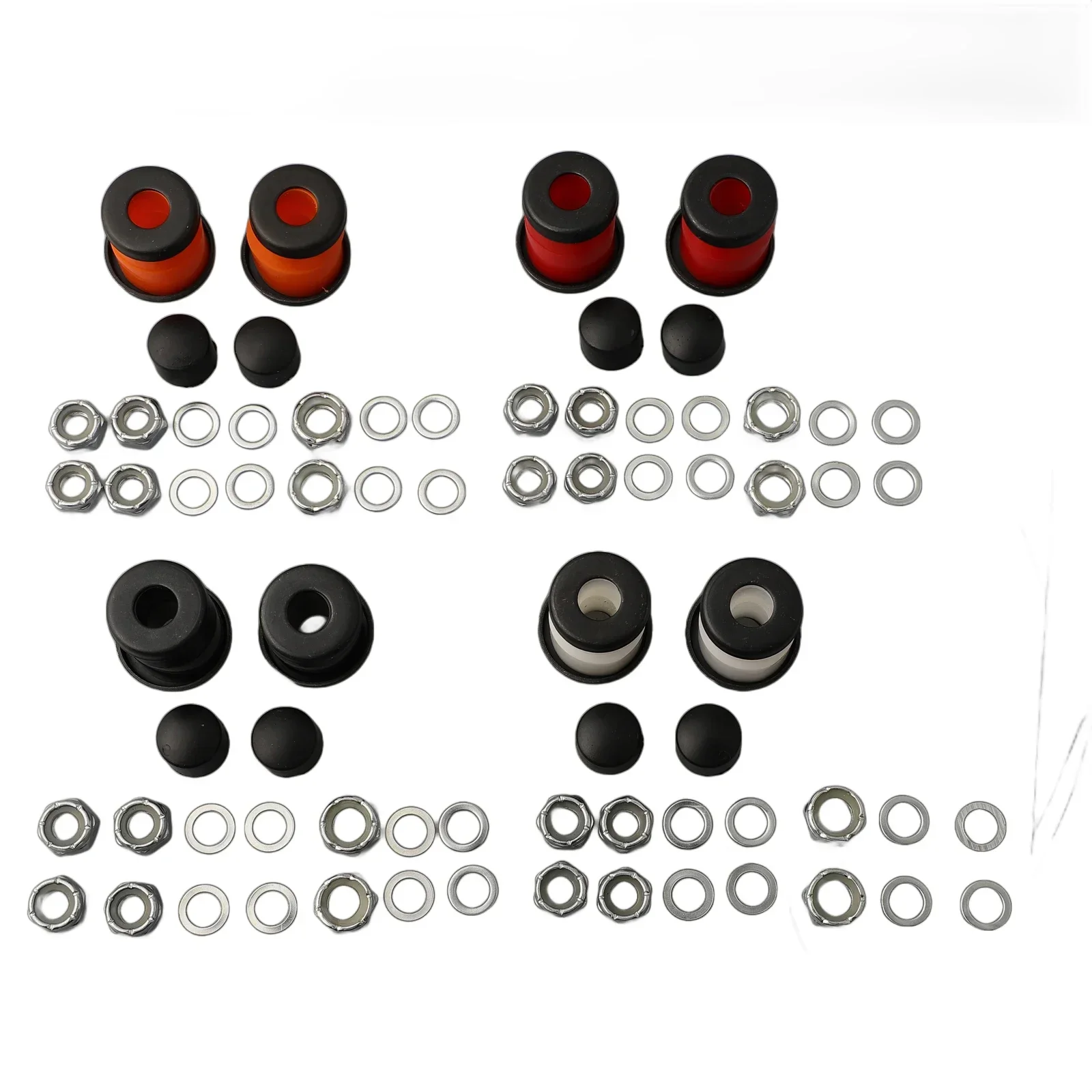 スケートボードショックスーツキット、硬質ゴム部品、ロングボードピボットチューブアクセサリー、カップ、90a、1セット