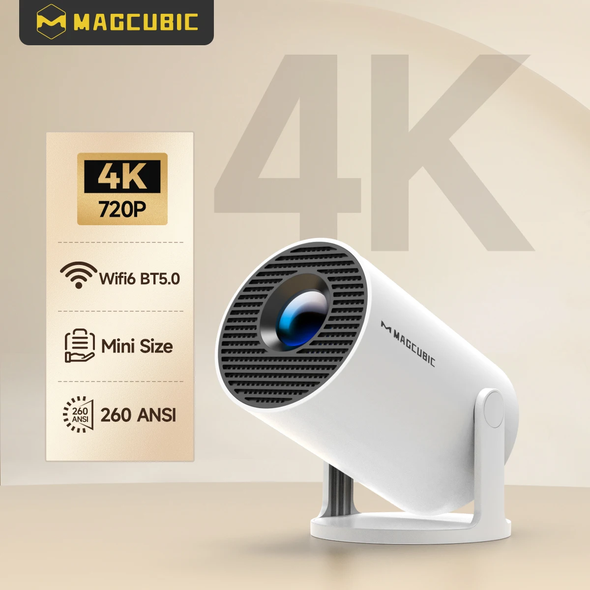 Magcubic HY300 Pro 4K HD Projector Android11 Dual Wifi6 290ANSI Allwinner H713 BT5.0 1280*720 Home Cinema Outdoor Projetor HY300