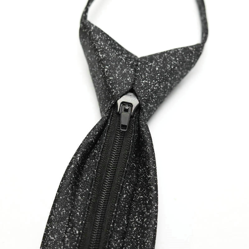 New Suit Business Zipper Tie for Man 48*7cm 1200 Pins High-end Polyester Neck Tie Striped Solid Color Grid Flower Ties