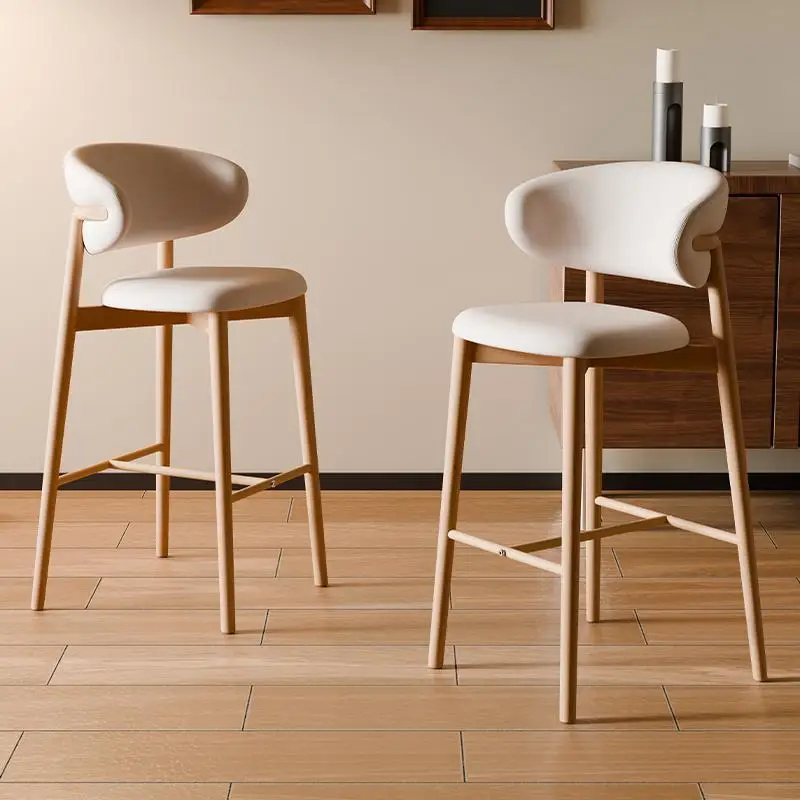 Nordic Celebrity Designer Dining Chair, Modern Simple Bar Chair, Medieval Wabi-sabi Style Home High Chair
