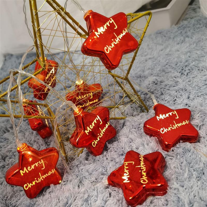 Guirnalda de luces Led con forma de copo de nieve para decoración navideña, guirnalda con batería, 6m, 10m, 2025