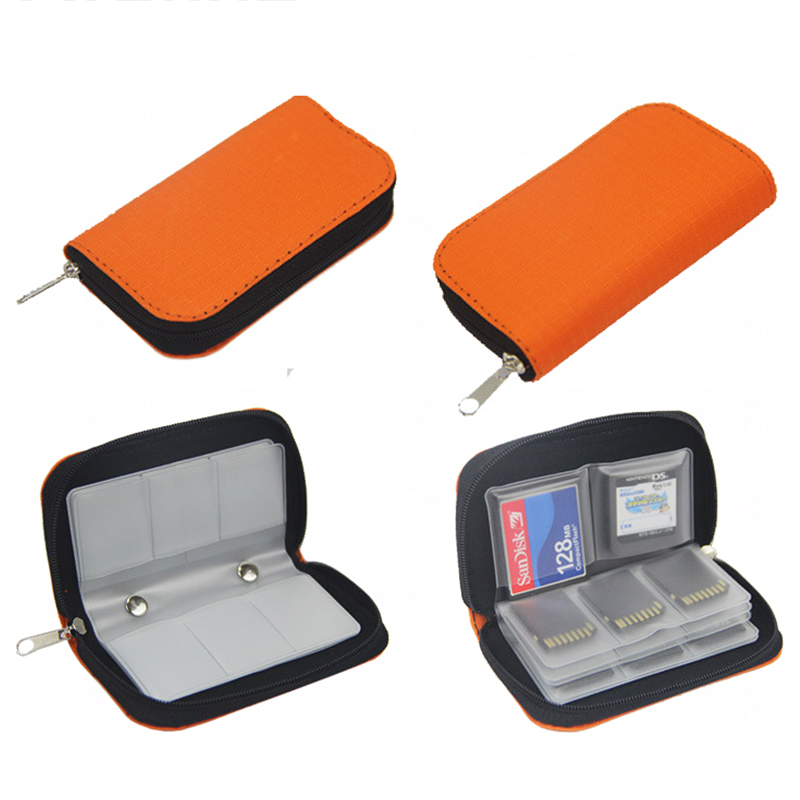 Bolsa para recoger tarjetas de memoria, estuche protector para tarjetas SD, billetera con 22 ranuras para CF/SD/Micro SD/SDHC/MS/DS, bolsa para tarjetas, cámara de juego SD