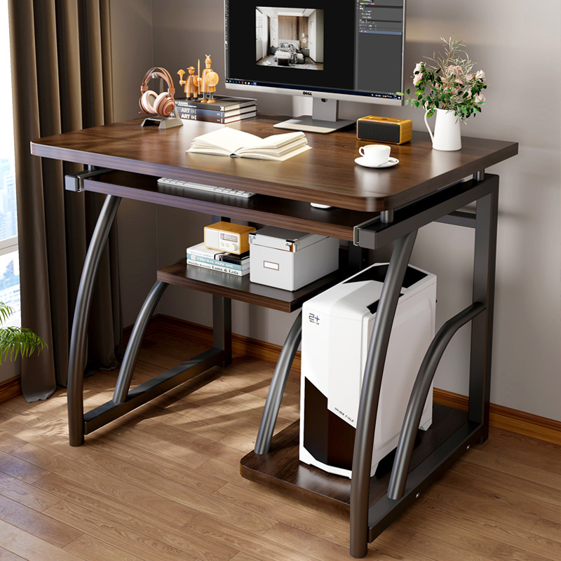 Metal Computer Desks for Gaming Room Game Desk with Host Position Simple Solid Materials Multifunctional Reading Desk for Room