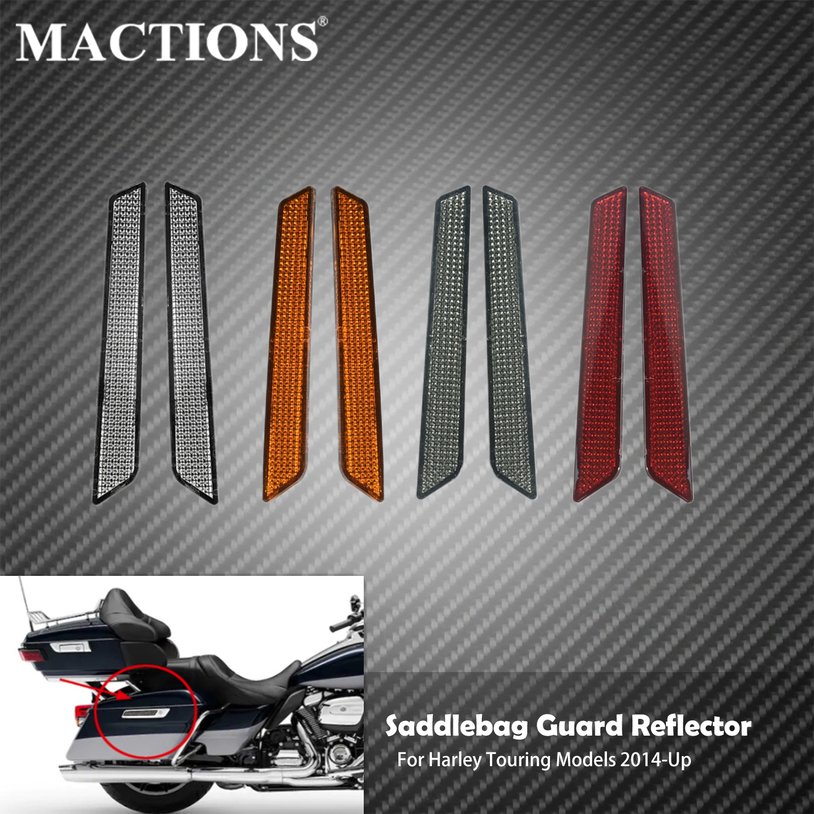 2x мотоциклетная седельная сумка, отражатель, чехол для Harley Touring Street Glide Road King Electra Tri Glide CVO FLT/FLHT 2014-2024