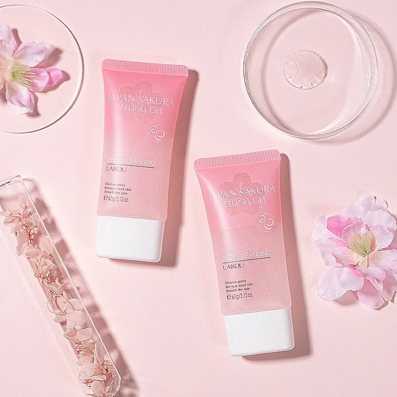 LAIKOU 桜ピーリングジェル フェイシャル角質除去 毛穴をきれいに保湿 オイルコントロール 60g