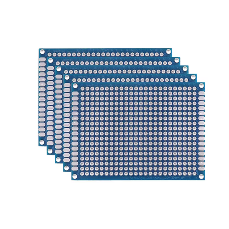 5/10 pces placa pcb protótipo azul 2x 8/3x 7/4x 6/5x 7/7x9cm placas de circuito dupla face para projeto de solda diy