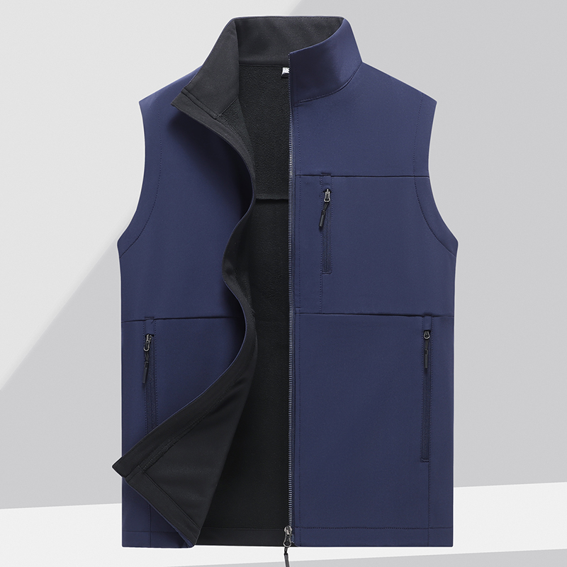 Softshell dicke Weste Herren Herbst und Winter Arbeitskleidung Plüschjacke wasserdicht ärmellos winddicht Laufsportweste
