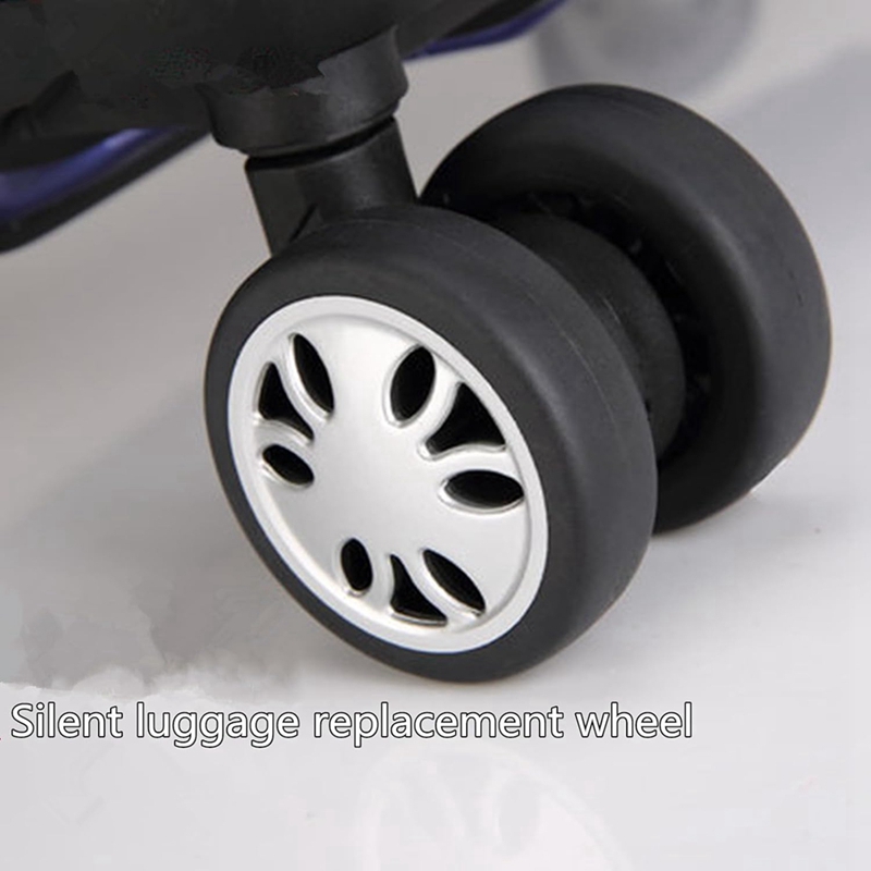 8Pcs Luggage Wheels Replacement Kit,Dia 2In/50Mm Thick 0.47In/12Mm Resistant Rubber Mute Caster Replacement Suitcase