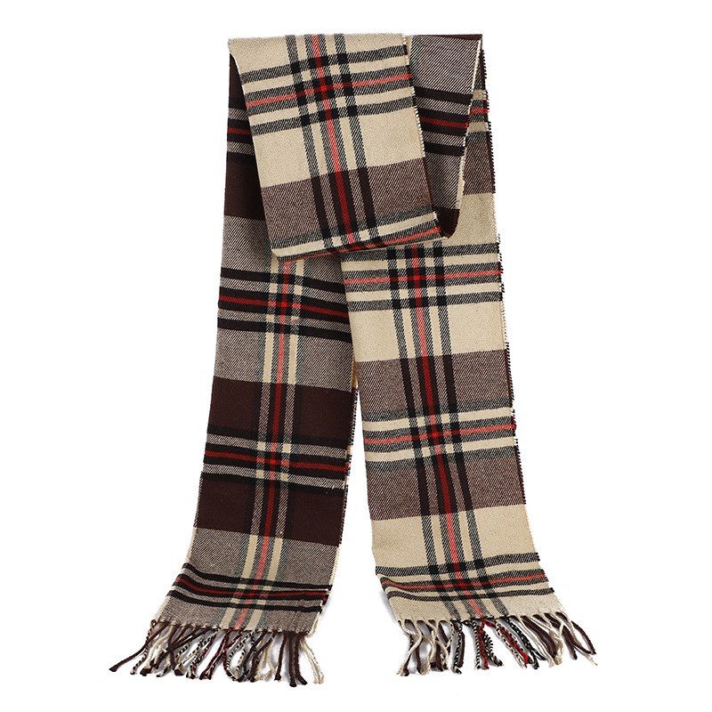 Men's Thin Camere Scarf Floral Embroidery Mid-aged And ly Imitation Camere Scarf Versatile Spring Autumn Summer