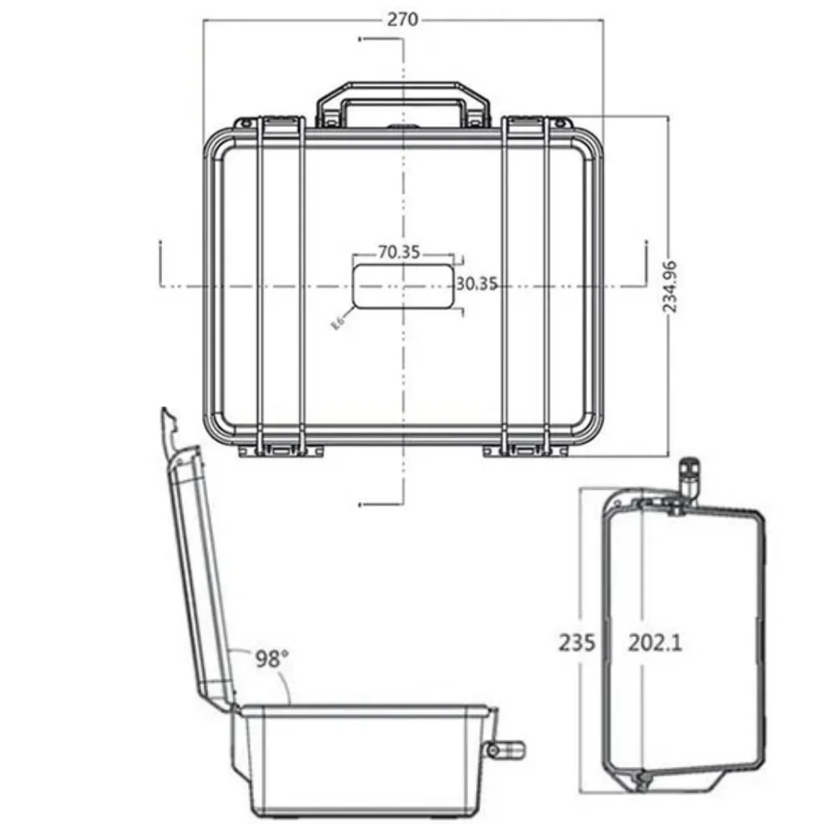 Waterdichte Harde Gereedschapskist Veiligheidsbeschermer Doos Draagbare Organizer Hardware Opslag Tool Case Slagvast Instrument Case