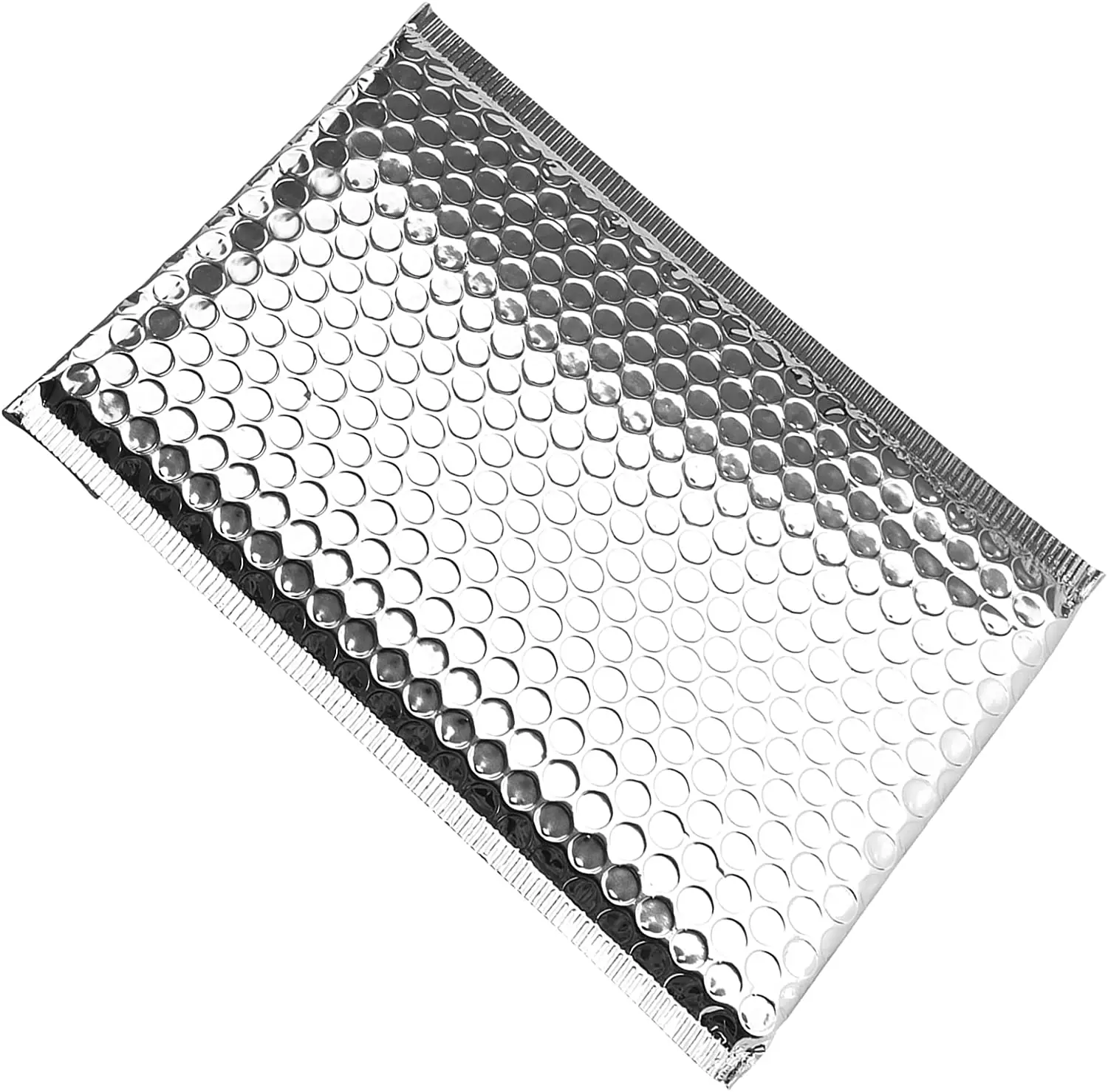 50pcs Laser Silver Mailer Poly Mailing Bolha Acolchoada Envelopes para Mailer Presente Embalagem Self Seal Bag Bubble Padding