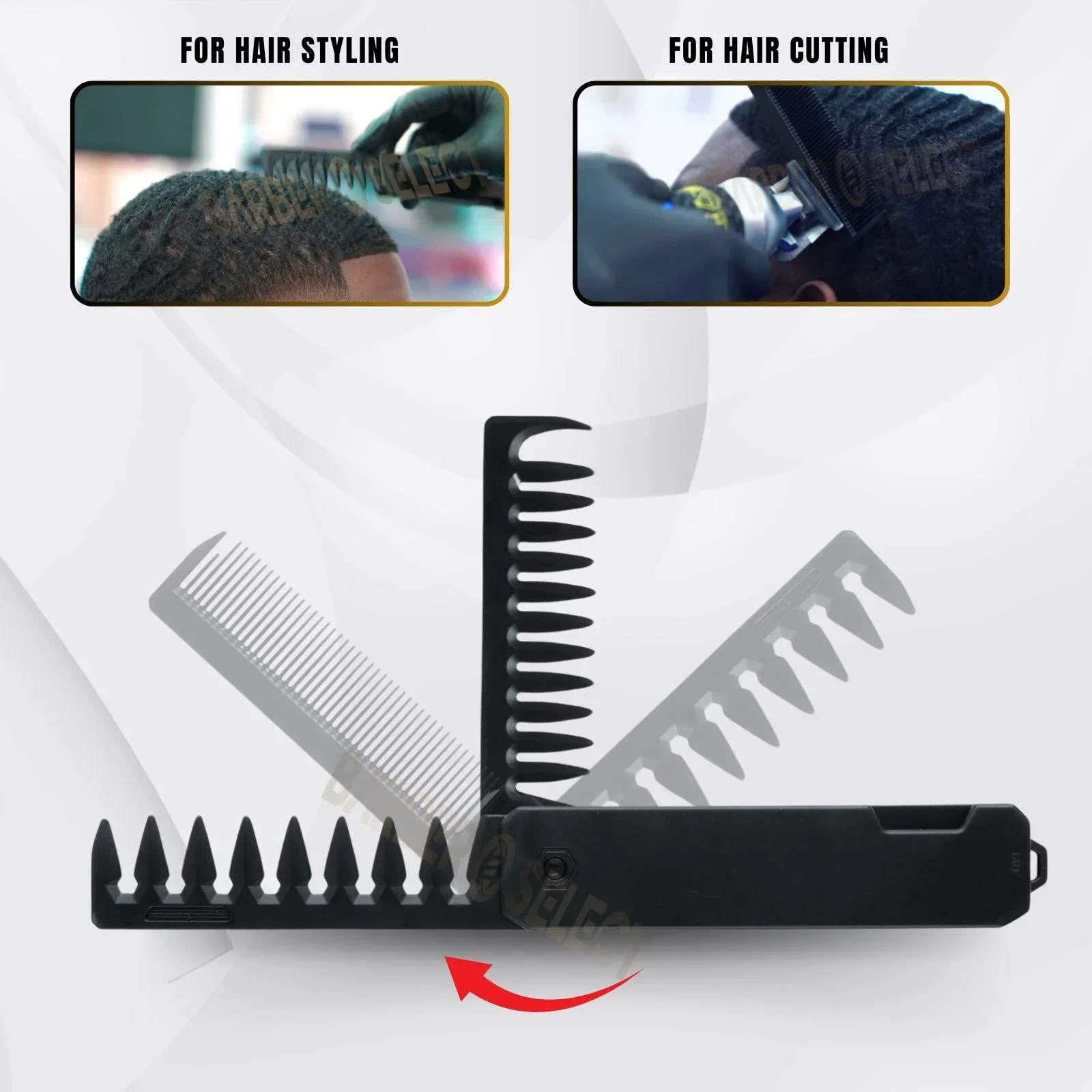 Newest 1/2/3 in 1 Portable Folding Comb Barber Clipper Comb Wide Tooth Oil Head Hair Comb Mini Beard Combing Salon Styling Tool