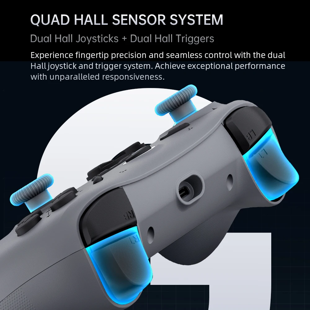 Controller di gioco wireless MACHENIKE G1 con joystick trigger effetto Hall con frequenza di polling 1K per Nintendo Switch PC iOS Android