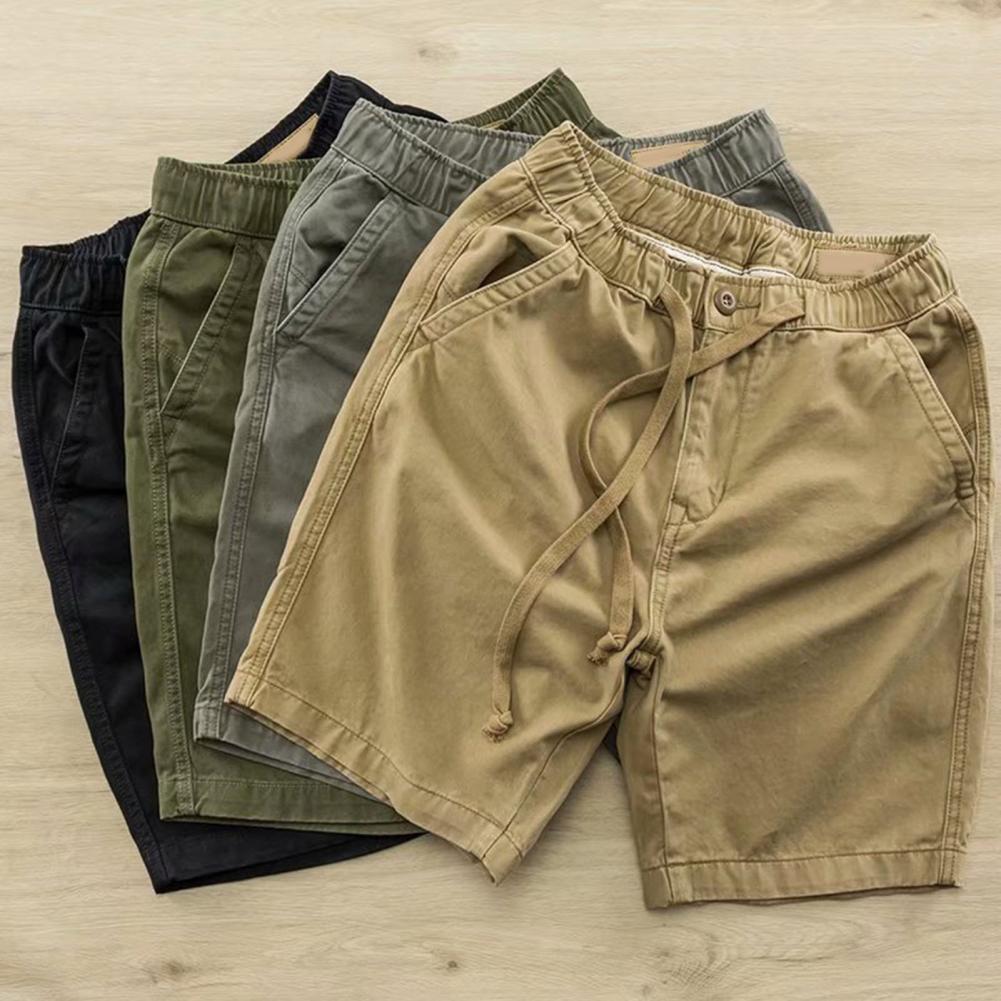 2023 sommer Shorts Männer Baumwolle Feste Beiläufige Neue Hohe Qualität Business Social Shorts Männer Bermudas Lose Luxus Khaki Jogger