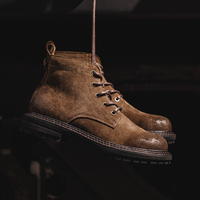 Maden, botas de invierno de lana para hombre, botines de trabajo Vintage, moda con cordones, zapatos de cuero informales hechos a mano de calidad, estilo británico