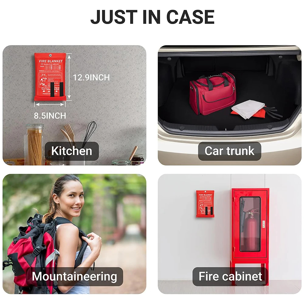 1pcs Emergency portable fire extinguisher Fire mat fire blanket Fire blanket safety cover survival shelter