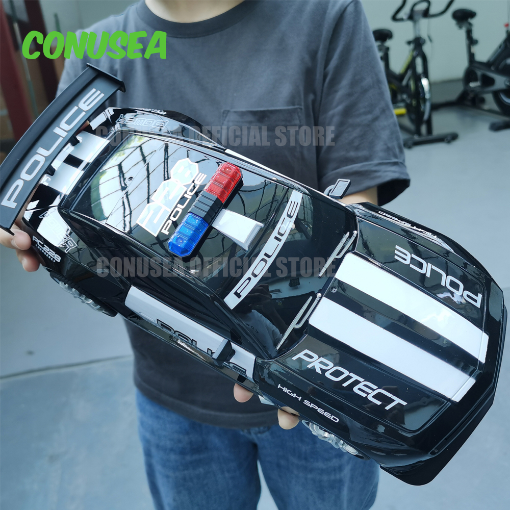1/12 große 2,4 GHz super schnelle Polizei RC Auto ferngesteuerte Autos Spielzeug mit Lichtern langlebig Chase Drift Fahrzeug Spielzeug für Jungen Kind Kind