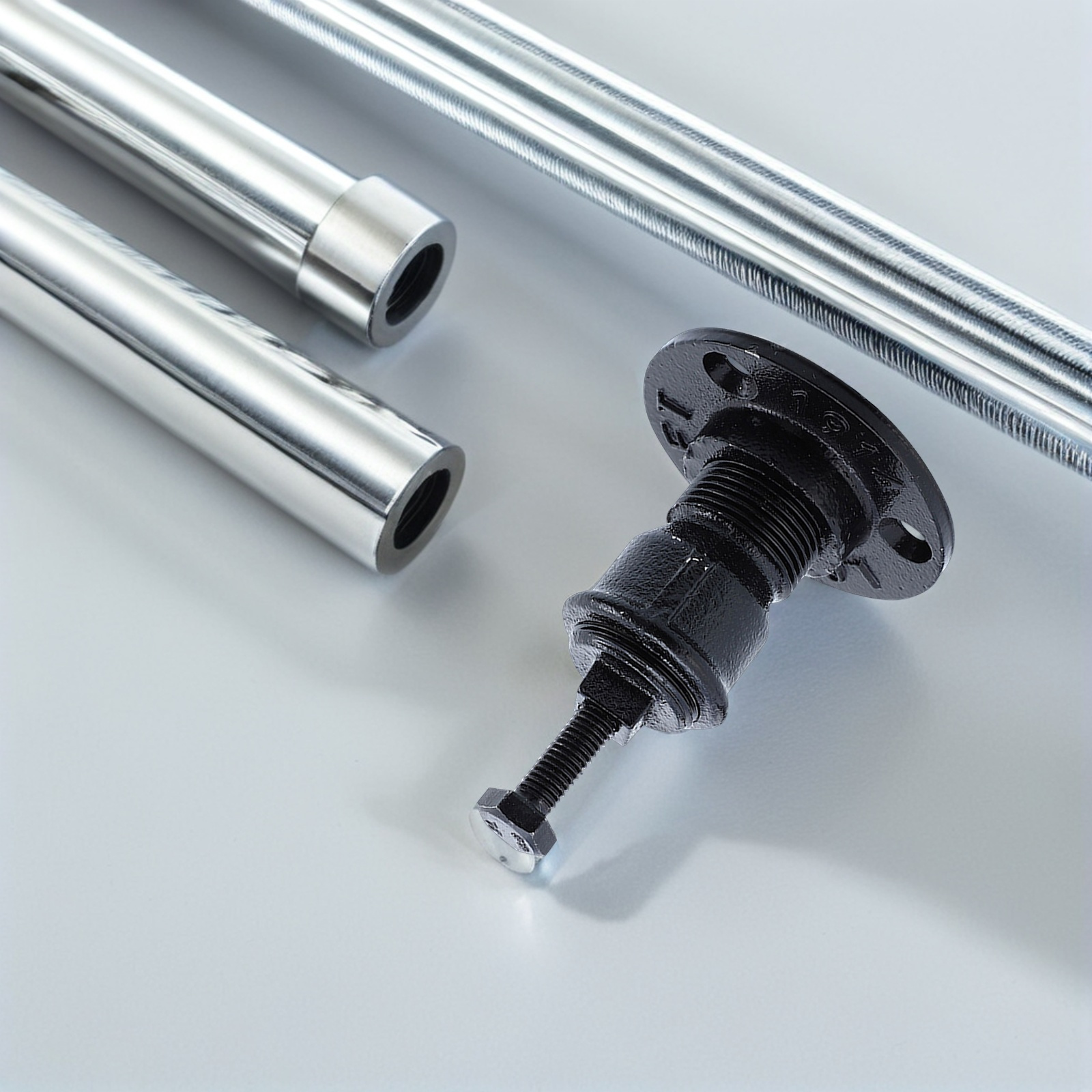 Support de main courante en fer de qualité supérieure, 2 pièces, Style industriel, Support de garde-corps d'escalier, Support de montage de remplacement pour escaliers intérieurs